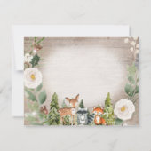 Hartelijk dank, kaart Winter Woodland Animal White (Achterkant)