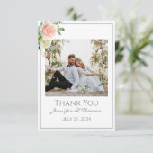 Hartelijk dank, kaartEen magisch Roos Tuin Bedankkaart (Staand voorkant)