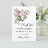 Hartelijk dank, Kaarten, roze rozen Note Kaart (Staand voorkant)
