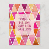 Hartelijk dank Kaartje voor een Miljard Vriendscha Briefkaart (Voorkant)