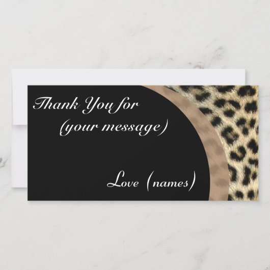 Hartelijk dank! Kaartpakket van 10 - Luipaard afdr Bedankkaart (Voorkant)