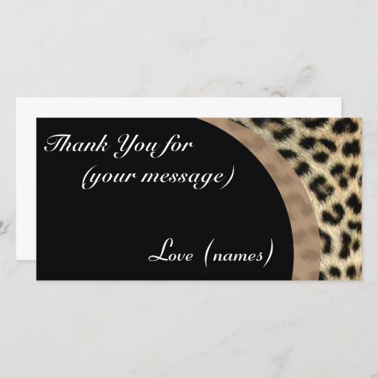 Hartelijk dank! Kaartpakket van 10 - Luipaard afdr Bedankkaart (Voorkant / Achterkant)