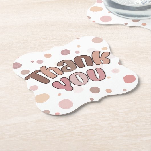 Hartelijk dank kartonnen onderzetters (Gekanteld)