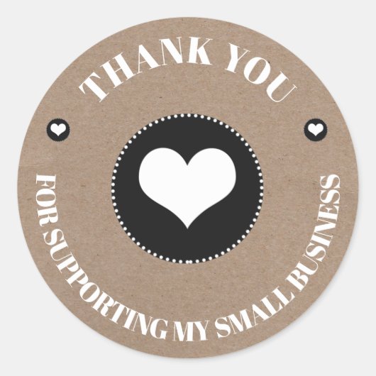 Hartelijk dank, kleine zakelijke Logo Professional Ronde Sticker (Voorkant)
