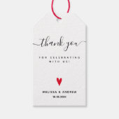 Hartelijk dank - Kraft Wedding Favor Gift Labels Cadeaulabel (Voorkant)