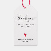 Hartelijk dank - Kraft Wedding Favor Gift Labels Cadeaulabel (Achterkant)