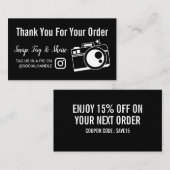 Hartelijk dank, Label en sociale mediacamera delen Informatiekaartje (Voorkant / Achterkant)