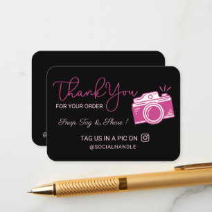 Hartelijk dank, Label en sociale mediacamera delen Informatiekaartje