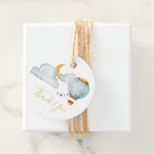 Hartelijk dank Labels Baby shower zacht blauw (In situ)