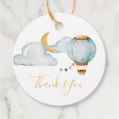 Hartelijk dank Labels Baby shower zacht blauw (Voorkant)