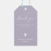 Hartelijk dank - Lavender Wedding Favor Cadeaulabel (Voorkant)