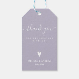 Hartelijk dank - Lavender Wedding Favor Cadeaulabel