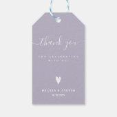Hartelijk dank - Lavender Wedding Favor Cadeaulabel (Achterkant)
