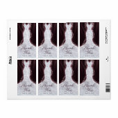 Hartelijk dank, legant Glitter Dress Eigen Wijnlab Etiket (Full Sheet)