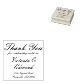 Hartelijk dank, legant weduwadres voor script rubberstempel (Gestempeld)