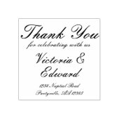 Hartelijk dank, legant weduwadres voor script rubberstempel (Afrduk)