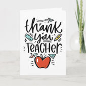 Hartelijk dank, leraar Afstuderen Kaart (Voorkant)