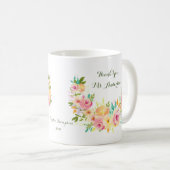 Hartelijk dank, leraar Floral Wreath Coffee Mok (Voorkant rechts)