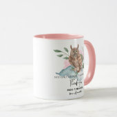 Hartelijk dank, leraar Modern Waterverf Owl Mok (Voorkant rechts)