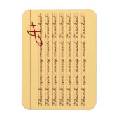 Hartelijk dank, leraar,  Penmanschap Hartelijk dan Magneet (Verticaal)