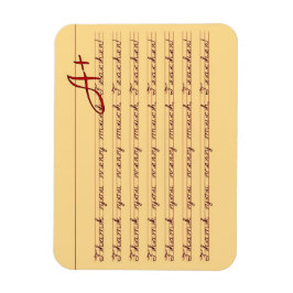 Hartelijk dank, leraar, Penmanschap Hartelijk dan Magneet