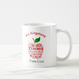 Hartelijk dank, leraar rode woordkunst appel koffiemok