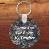 Hartelijk dank, leraar zwart wit Abstract patroon Sleutelhanger (Voorkant)