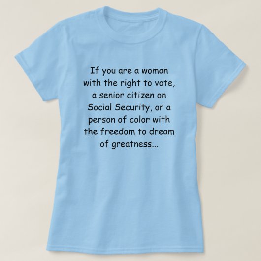 Hartelijk dank, liberaal t-shirt (Design voorkant)