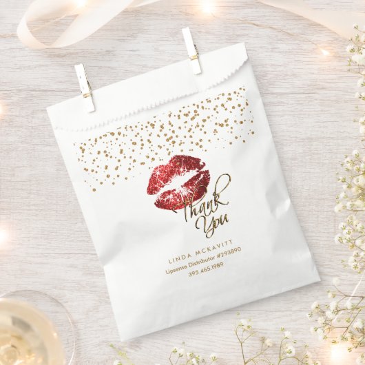 Hartelijk dank 💋 Lipsense - Rood Bedankzakje (Geknipt)