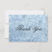 Hartelijk dank - LitBlue Glit Fab Bedankkaart (Voorkant)