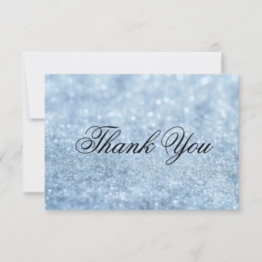 Hartelijk dank - LitBlue Glit Fab Bedankkaart (Voorkant)