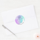 Hartelijk dank, Logo gemaakt met liefdesroze blauw Ronde Sticker (Envelop)