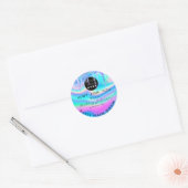 Hartelijk dank, Logo Holograaf gemaakt met liefdes Ronde Sticker (Envelop)