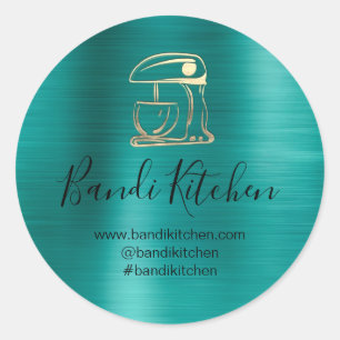 Hartelijk dank, Logo Kitchen Kooking Bakery Sweets Ronde Sticker