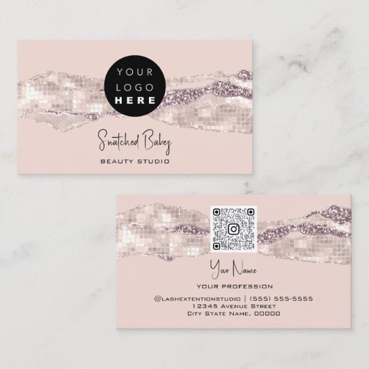 Hartelijk dank Logo QR-code Online winkelaanbiedin Visitekaartje (Voorkant / Achterkant)