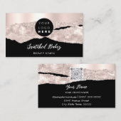 Hartelijk dank Logo QR-code Online winkelen Roos z Visitekaartje (Voorkant / Achterkant)