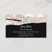 Hartelijk dank Logo QR-code Online winkelen Roos z Visitekaartje (Achterkant)