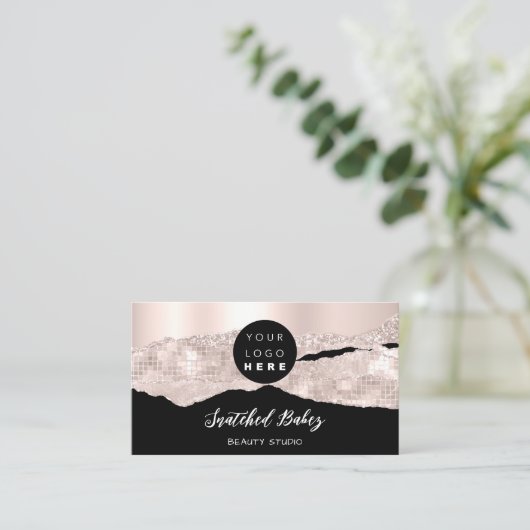 Hartelijk dank Logo QR-code Online winkelen Roos z Visitekaartje (Staand voorkant)