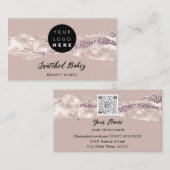 Hartelijk dank Logo QR-code Online winkelen Rozen  Visitekaartje (Voorkant / Achterkant)