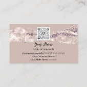 Hartelijk dank Logo QR-code Online winkelen Rozen  Visitekaartje (Achterkant)