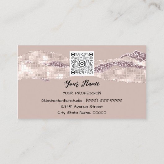 Hartelijk dank Logo QR-code Online winkelen Rozen  Visitekaartje (Achterkant)