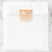 Hartelijk dank Logo Qr-code Online winkelen Sinaas Vierkante Sticker (Tas)