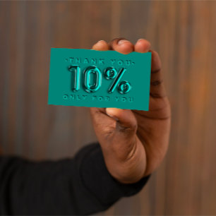 Hartelijk dank Logo QRCODE 10%OFF Blauwgroen Korti Visitekaartje