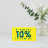 Hartelijk dank, Logo QRCODE 10%OFF Korting Code Gr Visitekaartje (Staand voorkant)
