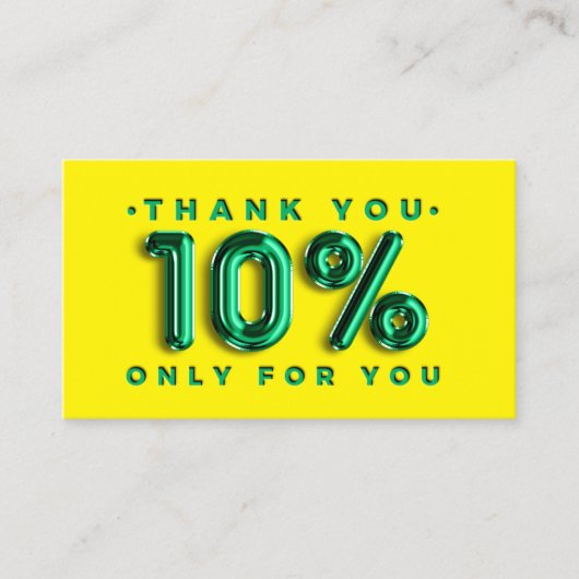 Hartelijk dank, Logo QRCODE 10%OFF Korting Code Gr Visitekaartje (Voorkant)