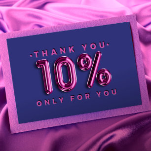 Hartelijk dank, Logo QRCODE 10%OFF Korting op de r Visitekaartje