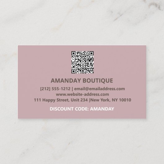 Hartelijk dank, Logo QRCODE 20%OFF Korting Code Go Visitekaartje (Achterkant)