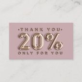 Hartelijk dank, Logo QRCODE 20%OFF Korting Code Go Visitekaartje (Voorkant)