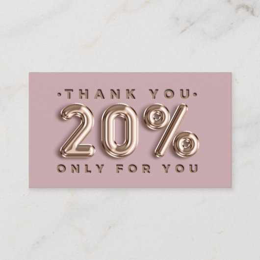 Hartelijk dank, Logo QRCODE 20%OFF Korting Code Go Visitekaartje (Voorkant)