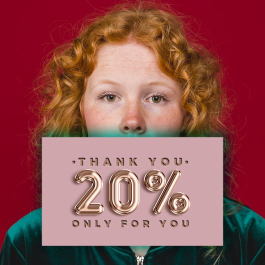 Hartelijk dank, Logo QRCODE 20%OFF Korting Code Go Visitekaartje